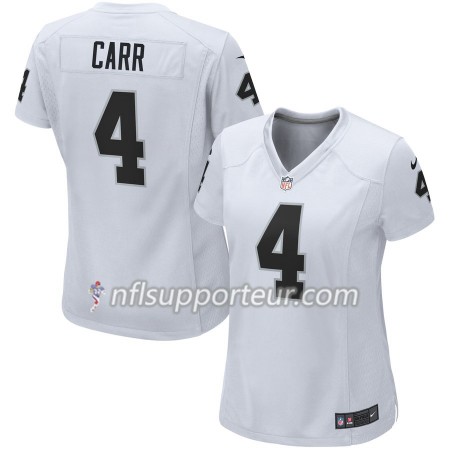 Maillot Femme Oakland Raiders Derek Carr 4 Nike Blanc 